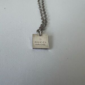 Sterling silver vintage Gucci charm necklace